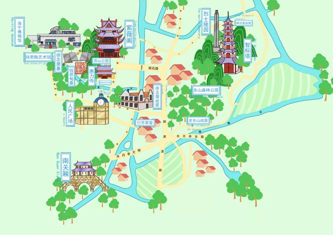 宁夏智能语音手绘导览地图系统