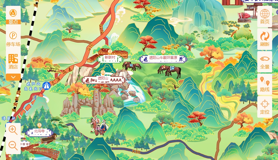 宁夏手绘地图：智慧景区智能化需求的深度挖掘